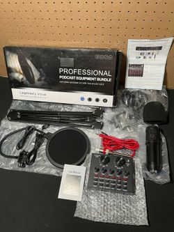 Podcast Equipment Bundle, BM-800 Condenser W/ Voice Changer, Recording Studio Package - Podcast Microphone Bundle for Laptop, Streaming/Live Broadcast