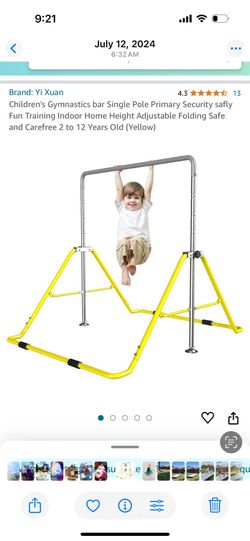 Beginner gymnastic beam and bar