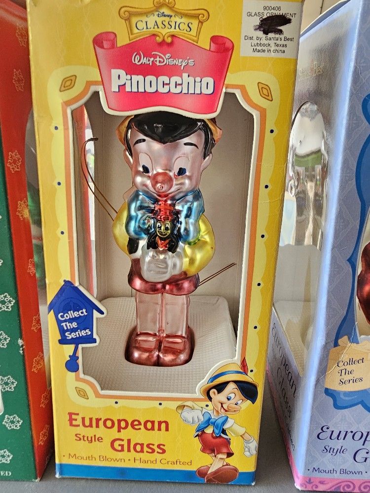 Disney European glass ornaments