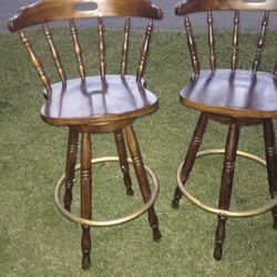 2 High Bar Stools, Heavy, Pretty Good Condition , 29 Seat To Bottom