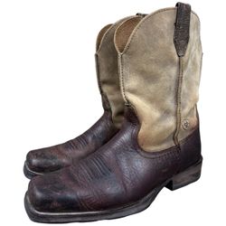 Ariat 10002317 Rambler Distressed Leather Pull On Square Toe Boots 35829 10.5D