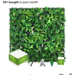Artificial Grass Wall Panels 20"x20"(6 pcs), Hedge Green Wall Decor Backdrop, UV-Anti Fake Greenery Plant Wall Boxwood Panels for Privacy Fence Screen