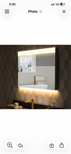Casta Diva 40” x 28” Framed LED Bathroom Vanity Mirror | CD-LM02M St24