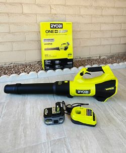 RYOBI 18V HP Brushless Whisper Series Leaf Blower KIT 510CFM w/ 6Ah High Preformance Battery & Charg
