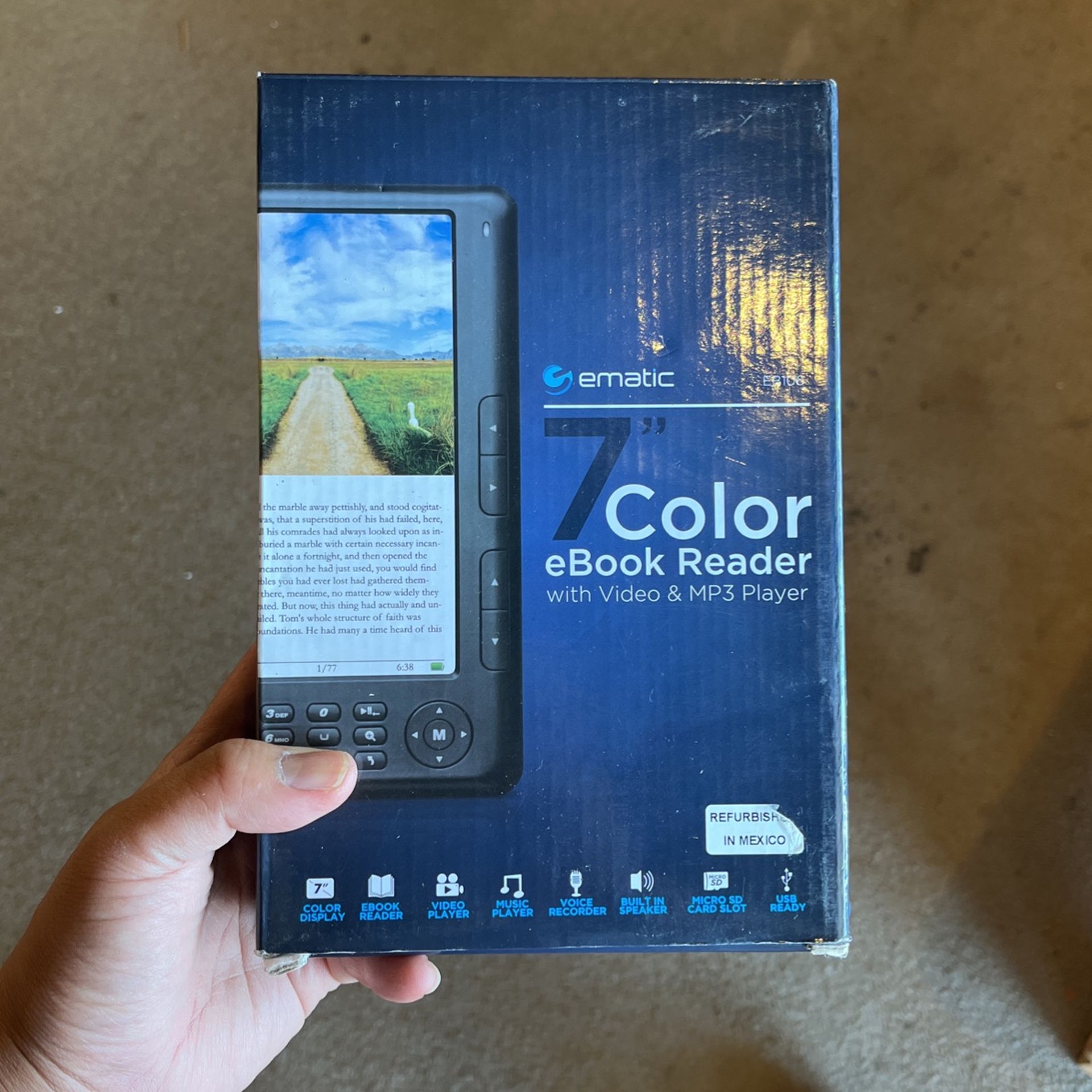 Ematic Ebook Reader With Video & MP3 Player