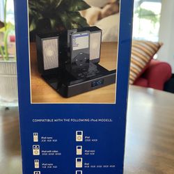 Travel Alarm clock with iPod docking digital music system
