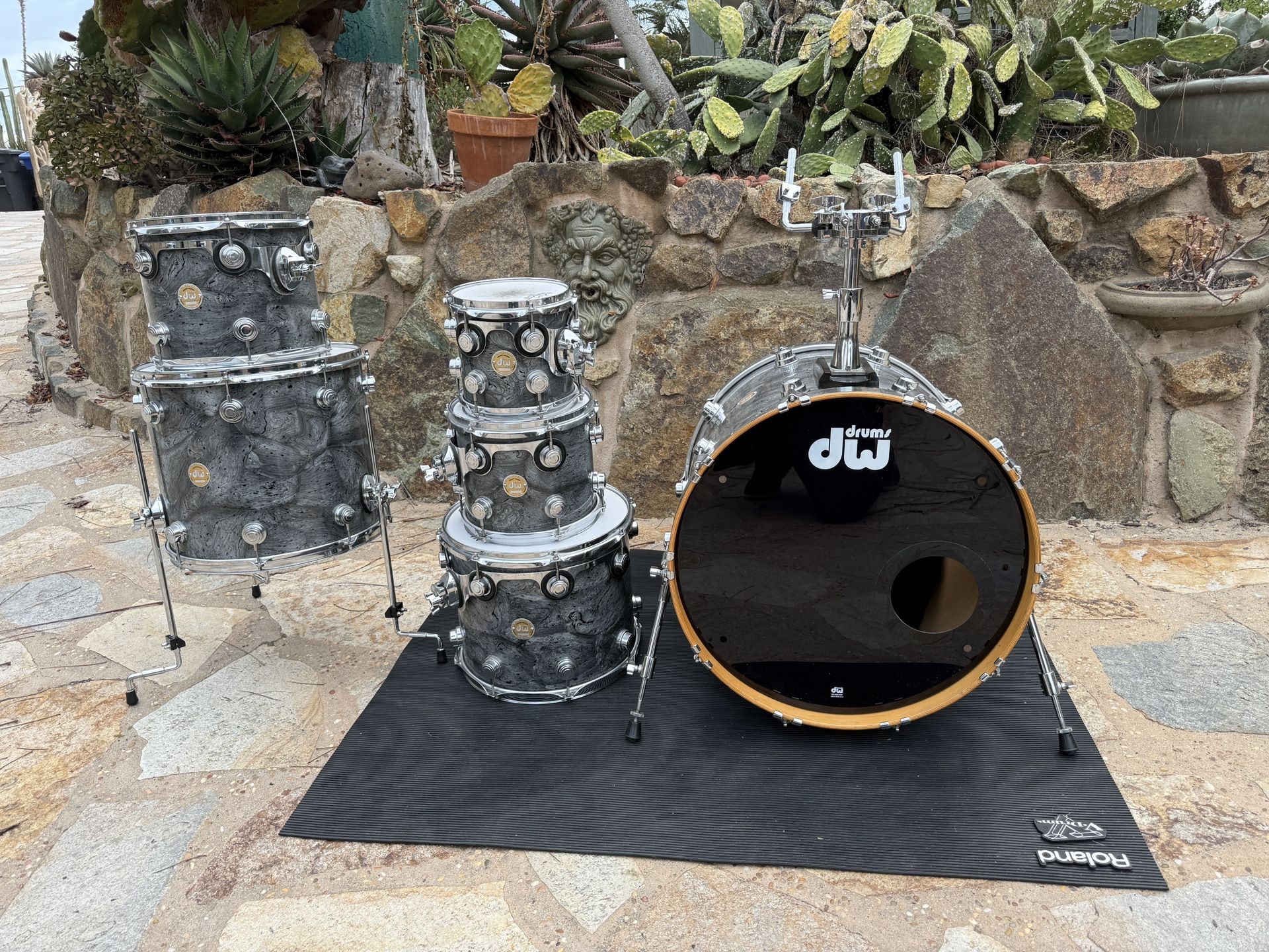 Dw Collectors Gray Slate 6pc Drum Set Kit 