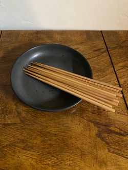 A bunch of bamboo chopsticks