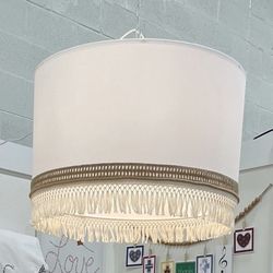 Large Drum Shade with light