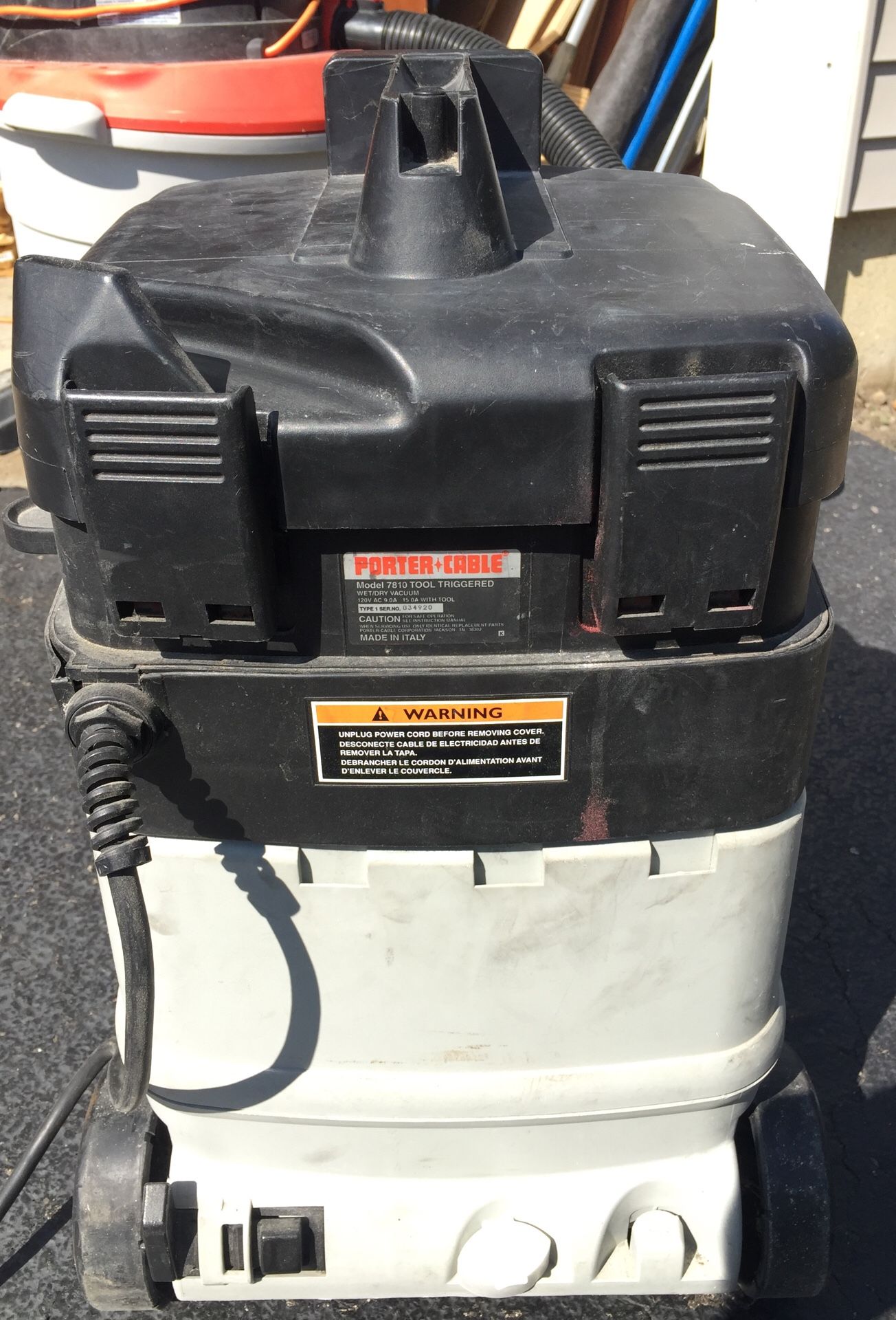 Porter Cable 7810 Tool Triggered Wet/Dry vacuum for Sale in Algonquin
