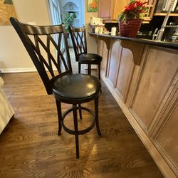 Pair Of Hilsdale Swivel Barstools