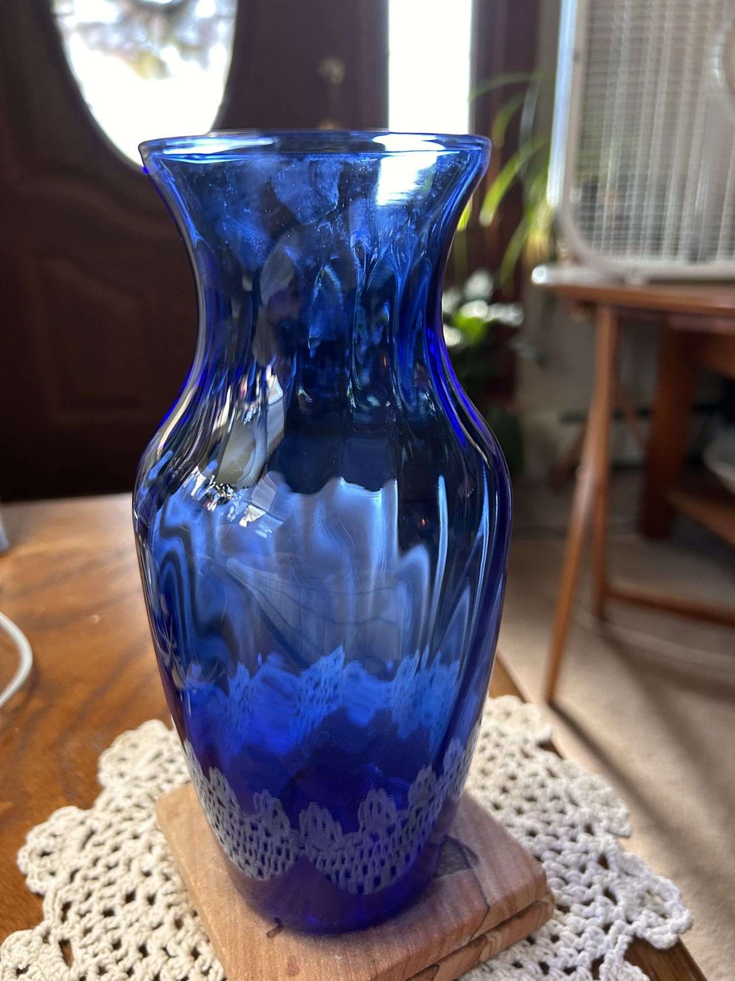 Cobalt Blue Indiana Glass Co USA Vase