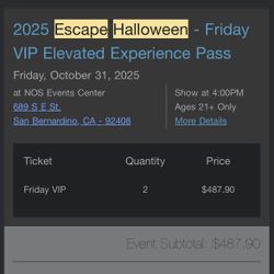 VIP ESCAPE HALLOWEEN FRIDAY ONLY ( 3 )