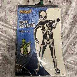 Spirit Glow Skeleton Halloween Costume Child Large
