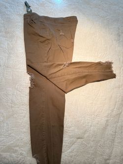 YMI USA Tan Distressed Denim Jeans size XL