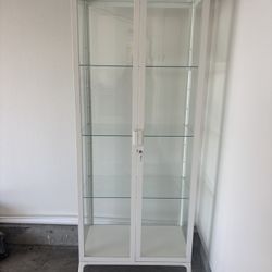 Glass Shelf Cabinet With Doors