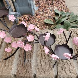 Party Light Cherry Blossom  Tealight Holders Set Of 2