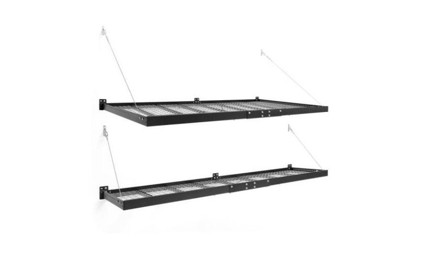 NewAge Products Pro Series 4 ft. x 8 ft. and 2 ft. x 8 ft. Steel Garage Wall Shelving (2-Pack)