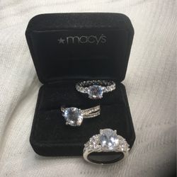 Rings Silver Tone Size 9 - 9.5 Look To Pictures