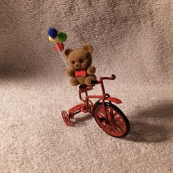 Teddy Bear With Balloons On Tricycle