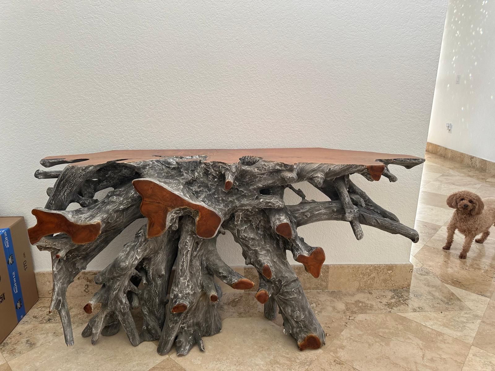 Natural Wood Console Table