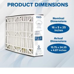 16 25 5 Air Conditioner Heater Furnace Filter 