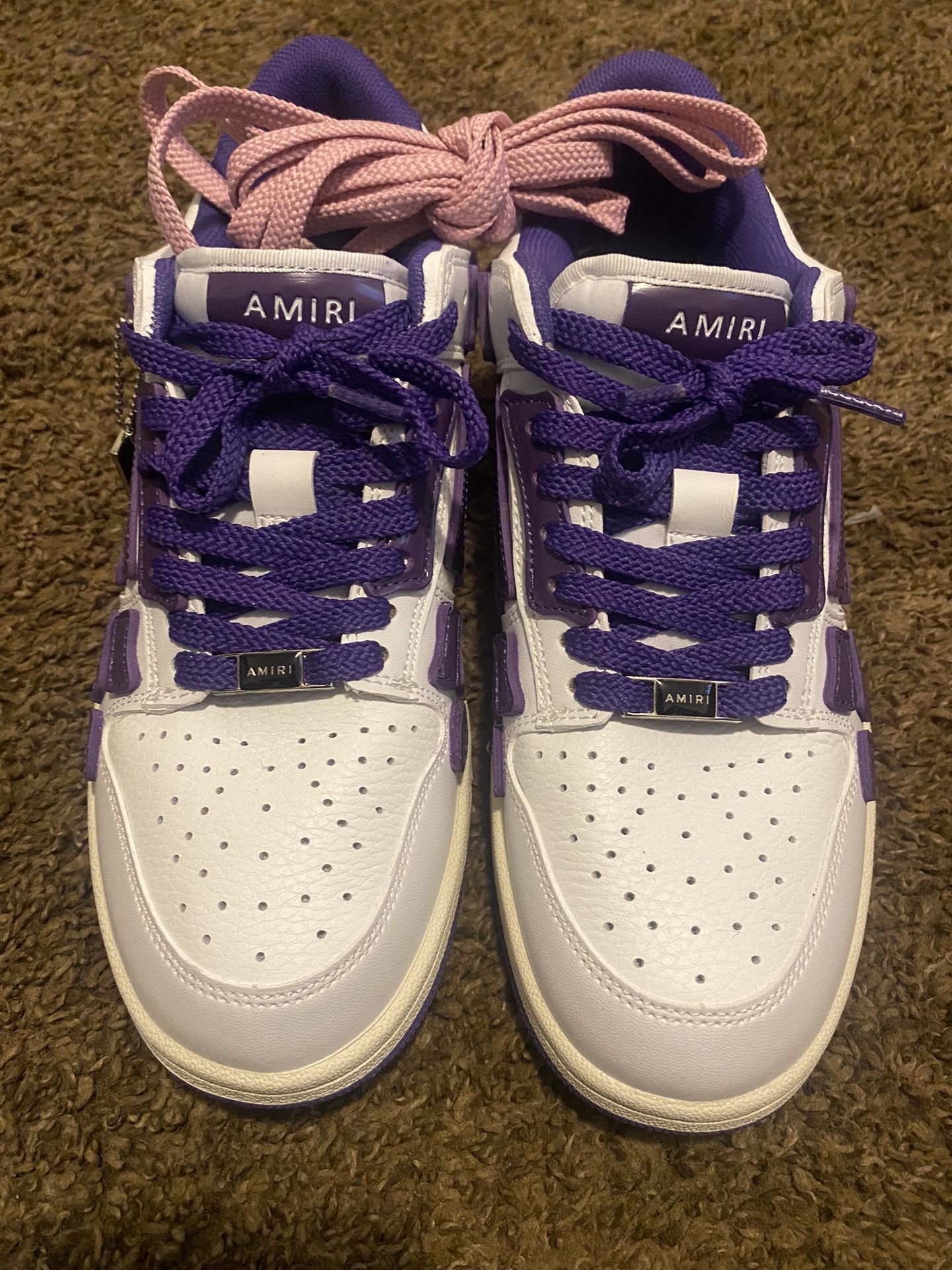 White And Purple Amiri Sneakers