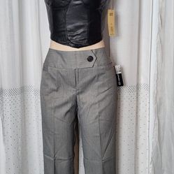 Black Latex Top And Crop Pants 