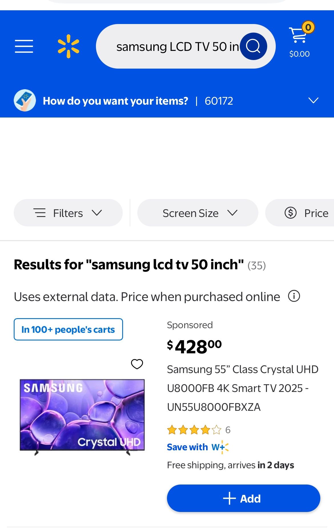 Tv Size 50’’ For Sale