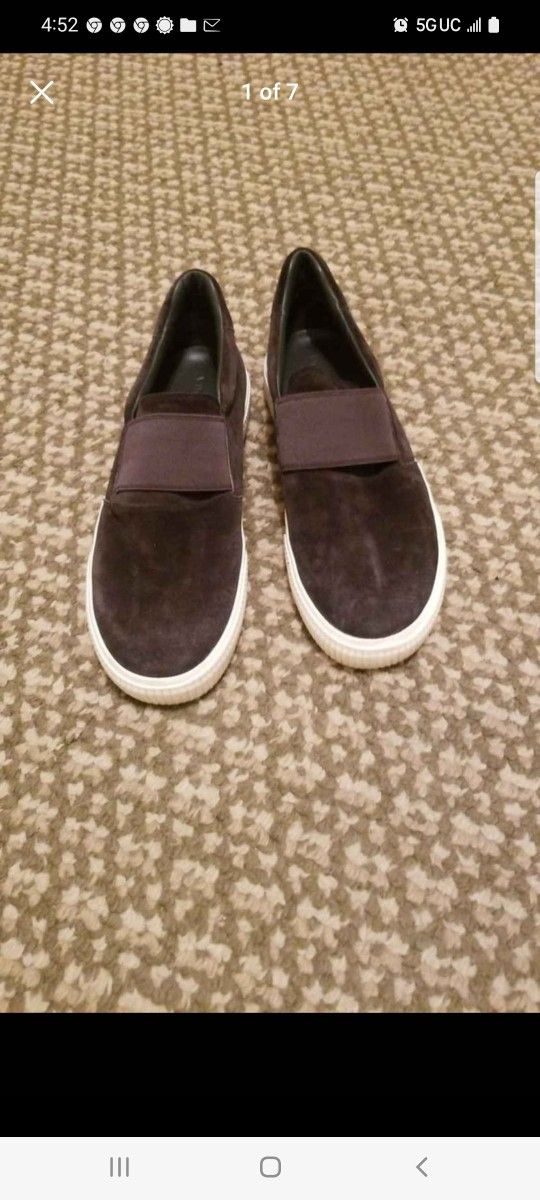 Vince Suede Slip On Shoes 