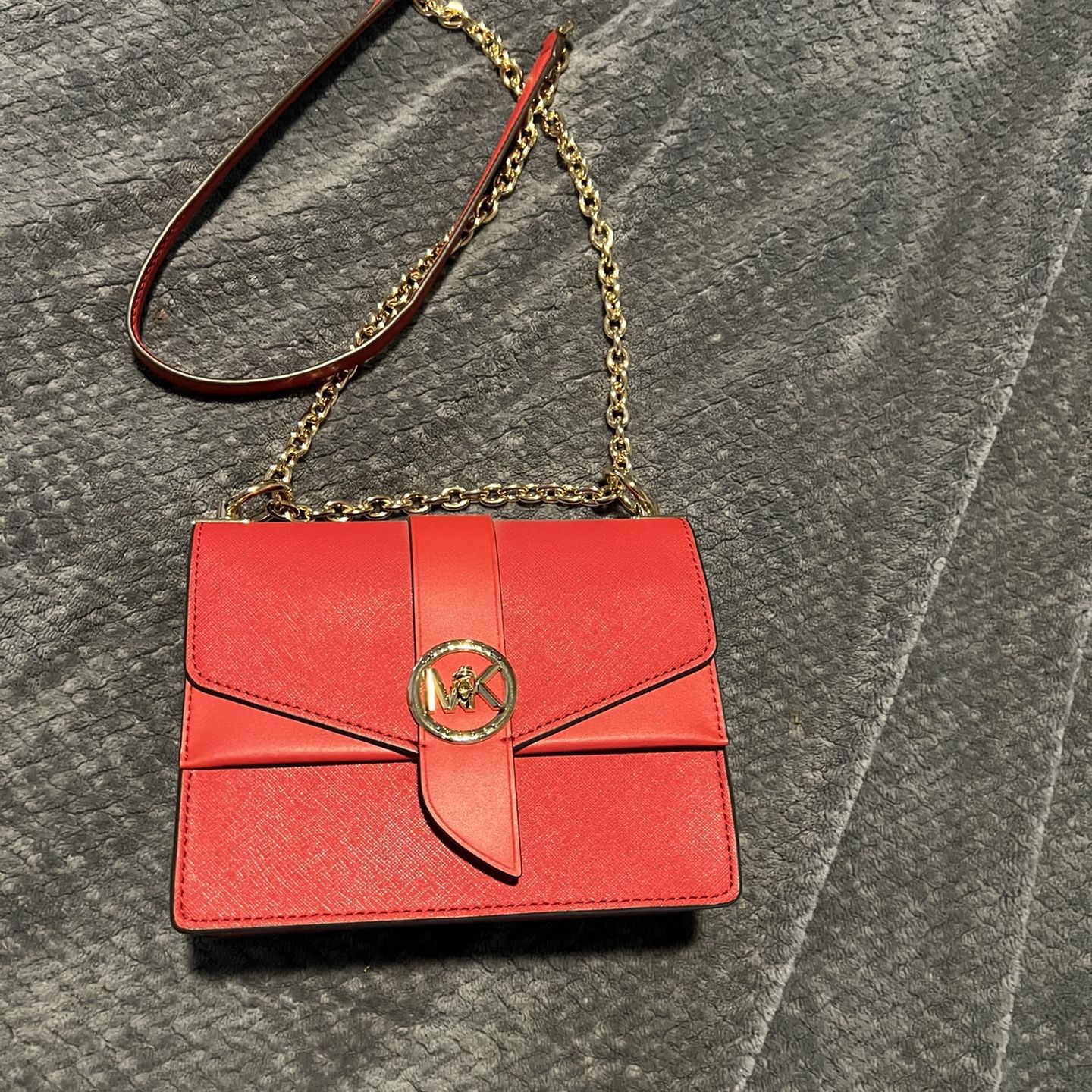 MICHAEL KORS  Red Small Saffiano Leather Crossbody Bag