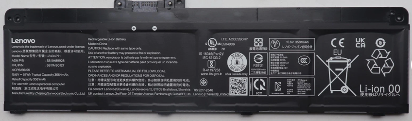 Brand New OEM Lenovo Battery 5B11M90127 for T14 Gen 6 Laptop w OEM Box