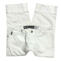 Vintage Y2K Mudd White Low Rise Straight/Bootcut Capri Jeans 2000s Denim Size 1