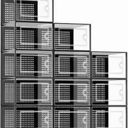 Stackable Shoe Bins- XL, 12 Bins.