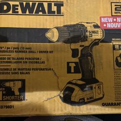 New DeWalt Hammer Drill/Driver w/2ah Battery