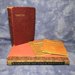 Antique Vintage Books And US Military Manuals, Lot Of 4