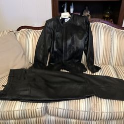 Leather Pants Suit 