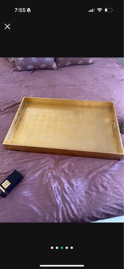 Large Modern West Elm Gold Tray