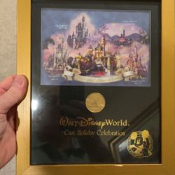 Walt Disney World Cast Holiday Celebration 2005 framed souvenir matted/framed
