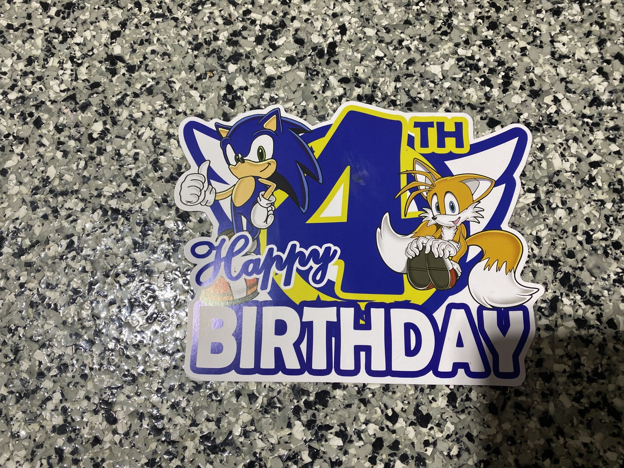 Sonic Birthday Cake Topper