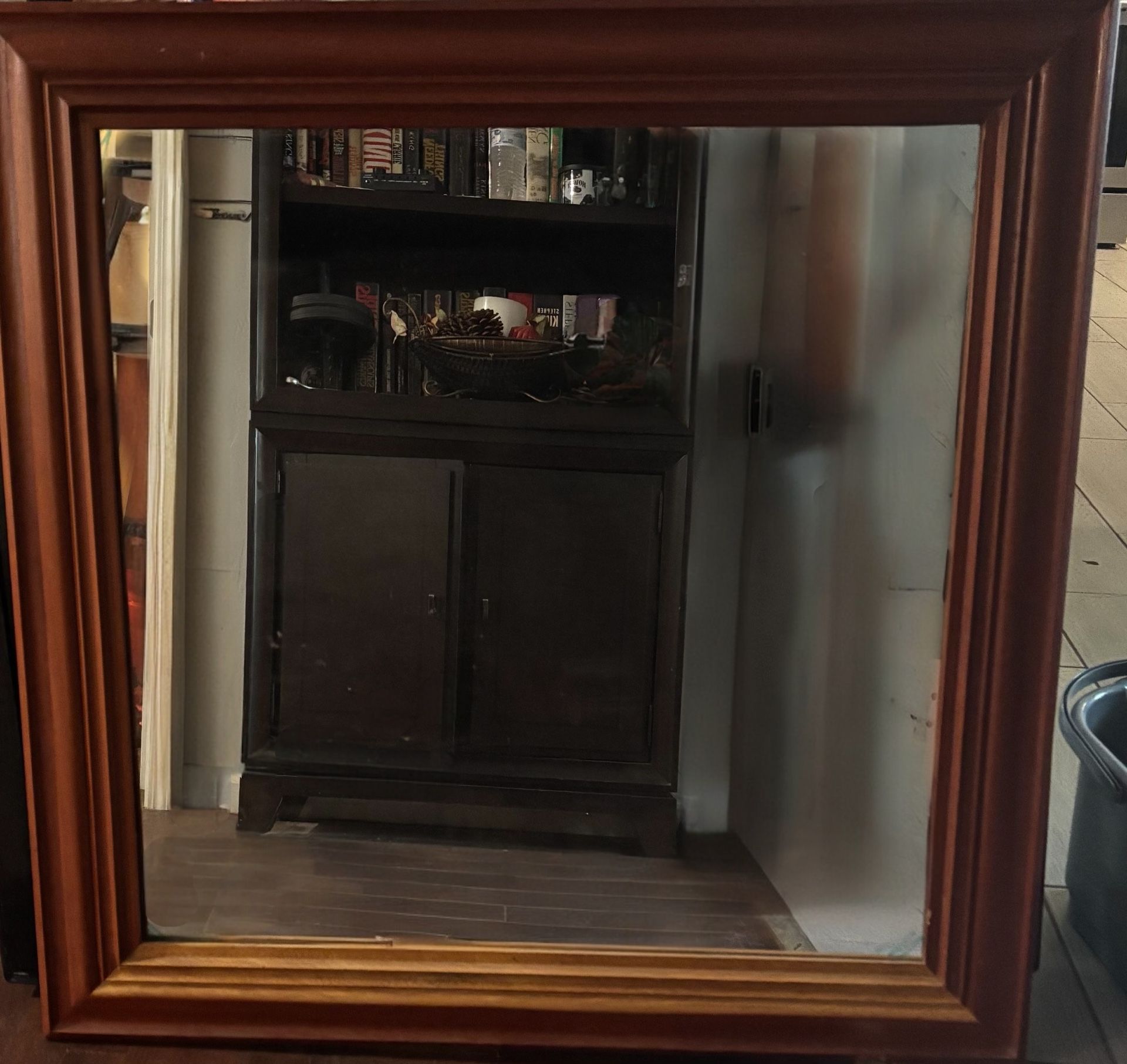 South African Wooden framed mirror