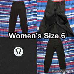Lululemon Align Joggers Womens Size 6 Black Pockets 28” Pants