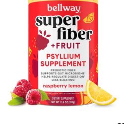 Bellway Súper fibra + fruta, polvo de cáscara de psyllium orgánico