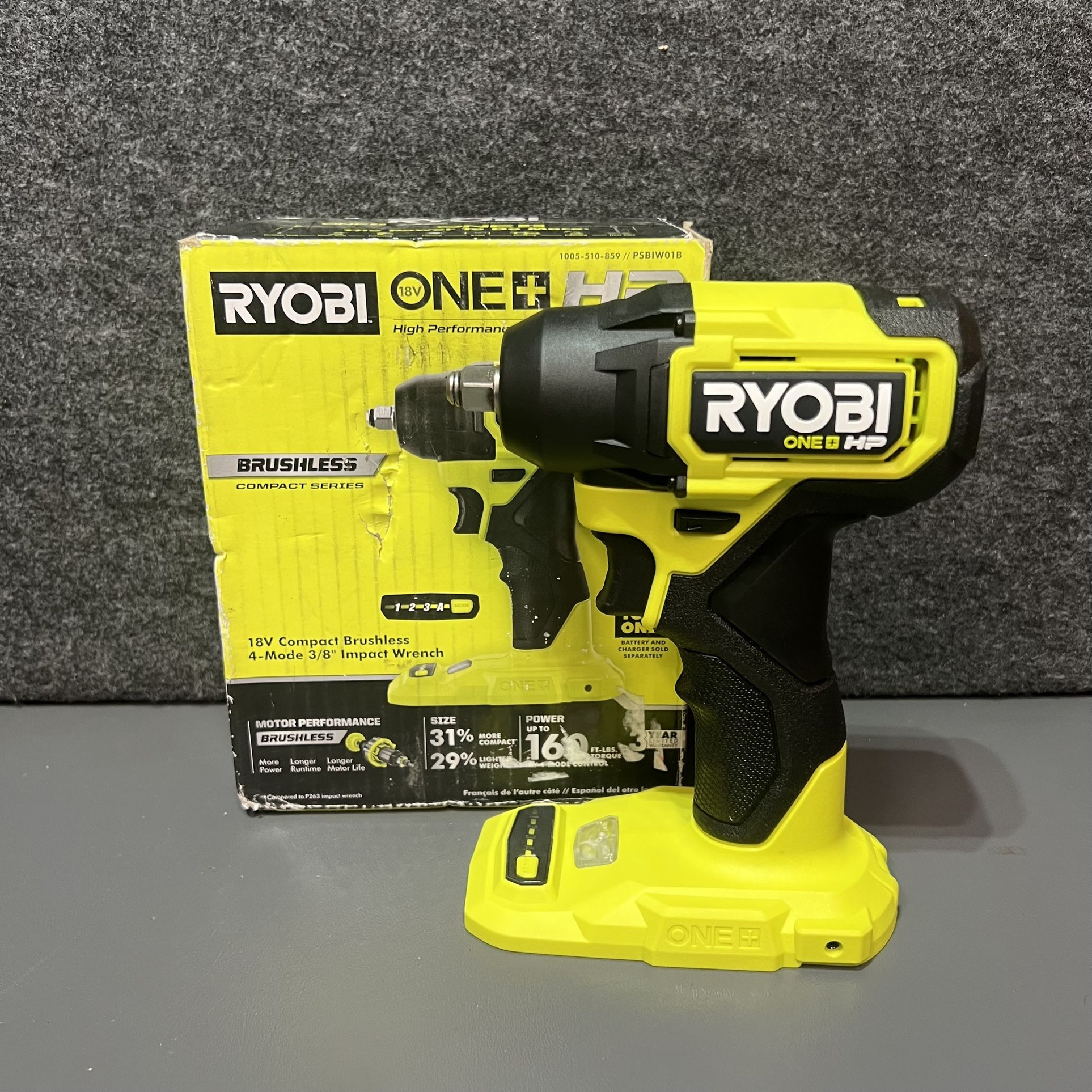 RYOBI ONE+ HP 18V Brushless Cordless Compact 3/8 in. Impact Wrench (Tool Only)