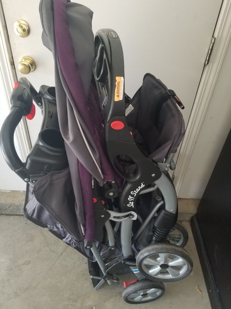 Baby Trend Sit 'N Stand Double Stroller, Elixer Purple