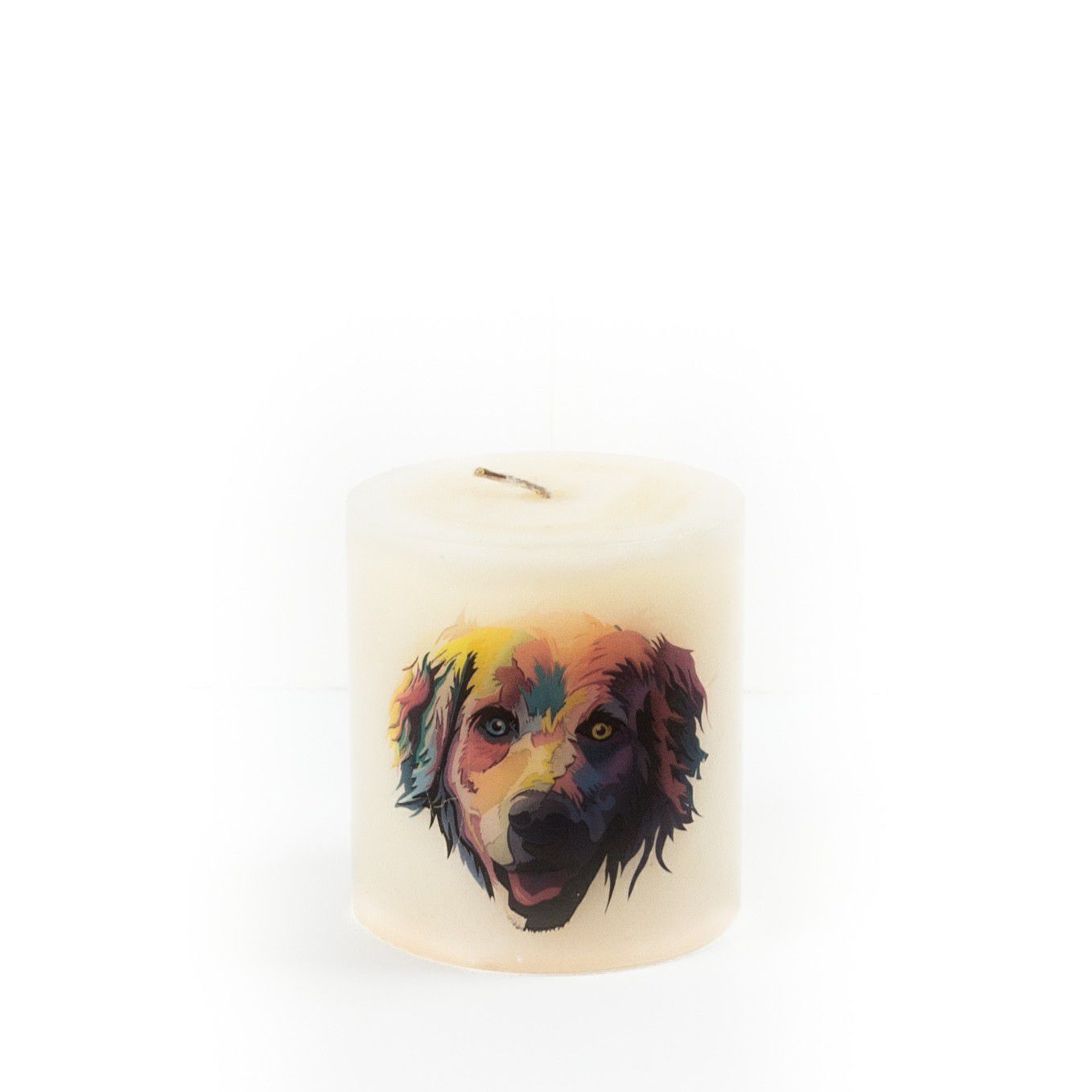 Doggy Custom Printed Scented Pillar Candle 3x3"