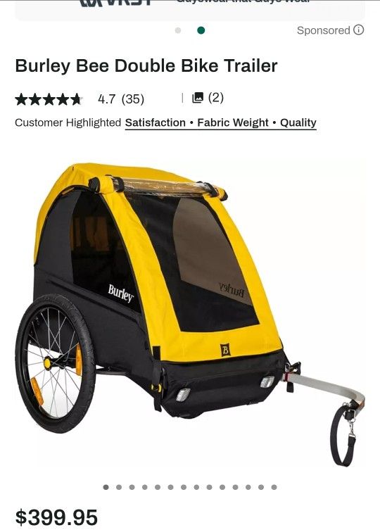 Burley Bee Double Bike Trailer