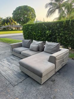 Grigio Gray Carlo Perazzi 2 Piece Sectional Sofa (Delivery Available)