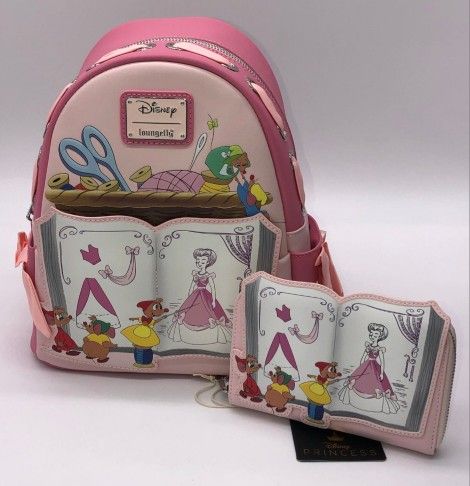 cinderella mice dressmakers mini backpack Loungefly Disney 75th Anniversary Pink Bow : Clothing, Shoes & Jewelry this bag is sure to make your outfit feel extra magical Disneybound Cinderella Pink Dress Loungefly