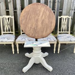 Round Table & 4 Chairs - Beach Theme